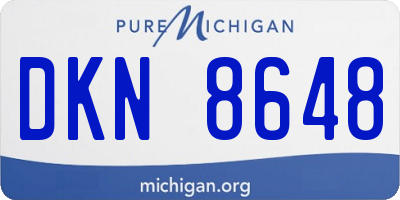 MI license plate DKN8648