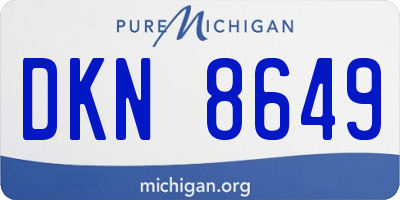 MI license plate DKN8649