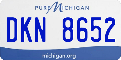 MI license plate DKN8652