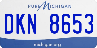 MI license plate DKN8653