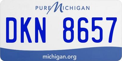 MI license plate DKN8657