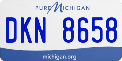 MI license plate DKN8658