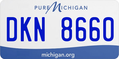 MI license plate DKN8660