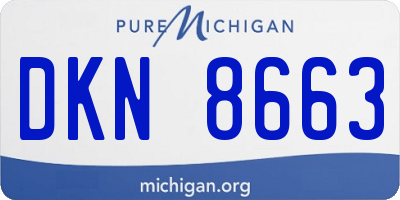 MI license plate DKN8663