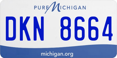 MI license plate DKN8664