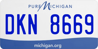MI license plate DKN8669