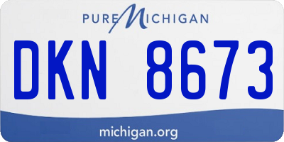 MI license plate DKN8673