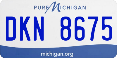MI license plate DKN8675