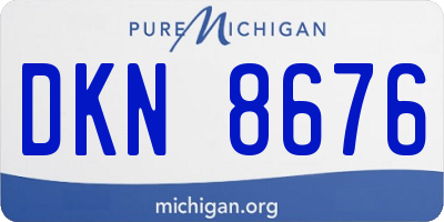 MI license plate DKN8676