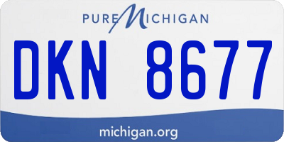 MI license plate DKN8677