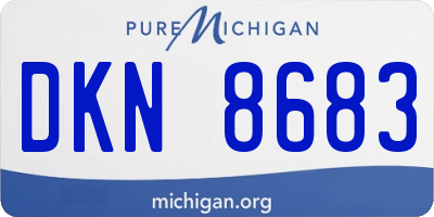 MI license plate DKN8683