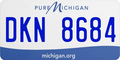 MI license plate DKN8684