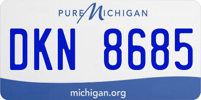 MI license plate DKN8685