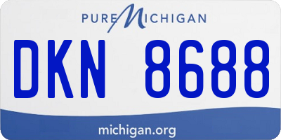 MI license plate DKN8688