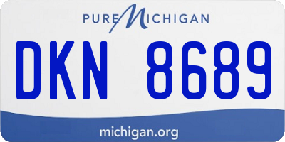 MI license plate DKN8689