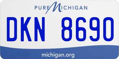 MI license plate DKN8690