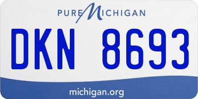 MI license plate DKN8693
