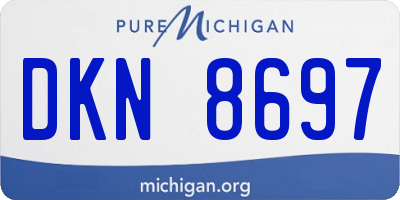 MI license plate DKN8697