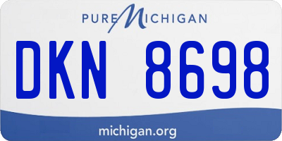 MI license plate DKN8698