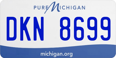 MI license plate DKN8699