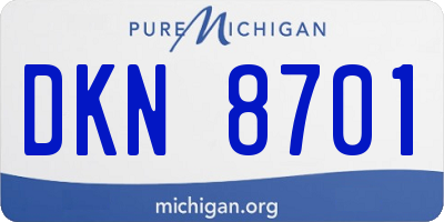 MI license plate DKN8701