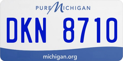 MI license plate DKN8710