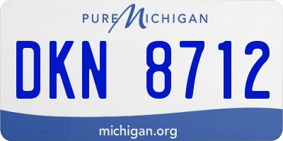 MI license plate DKN8712