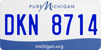 MI license plate DKN8714