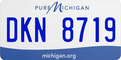 MI license plate DKN8719