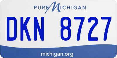 MI license plate DKN8727