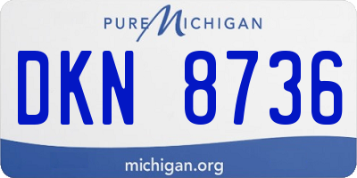 MI license plate DKN8736
