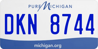 MI license plate DKN8744