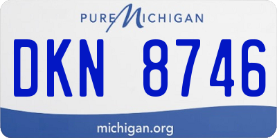MI license plate DKN8746