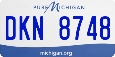 MI license plate DKN8748
