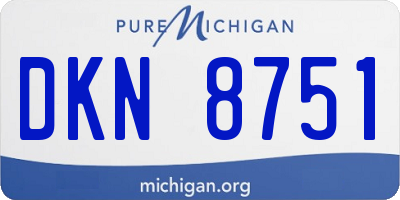 MI license plate DKN8751
