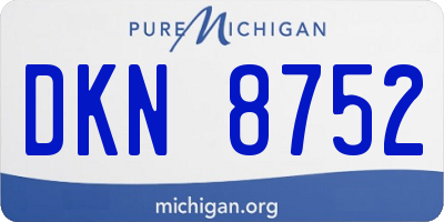 MI license plate DKN8752