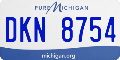 MI license plate DKN8754