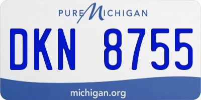 MI license plate DKN8755