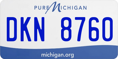 MI license plate DKN8760