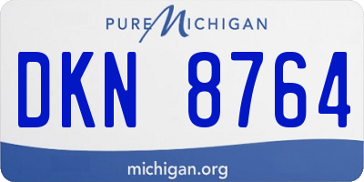 MI license plate DKN8764