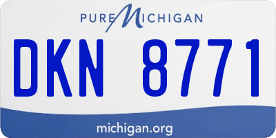 MI license plate DKN8771