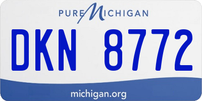 MI license plate DKN8772