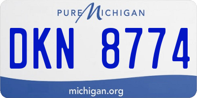 MI license plate DKN8774