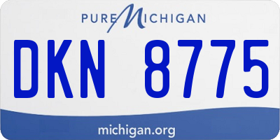 MI license plate DKN8775