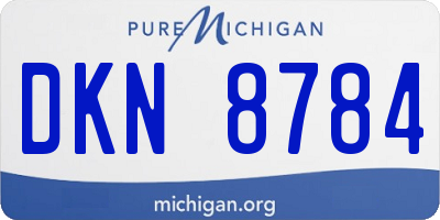 MI license plate DKN8784