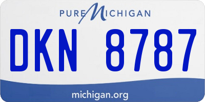 MI license plate DKN8787