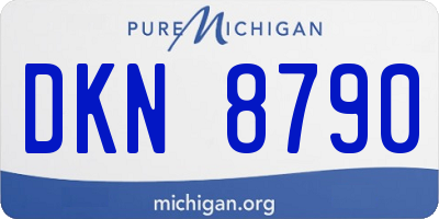 MI license plate DKN8790