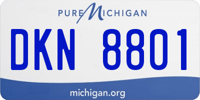 MI license plate DKN8801