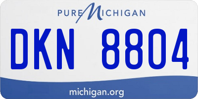 MI license plate DKN8804