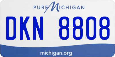 MI license plate DKN8808